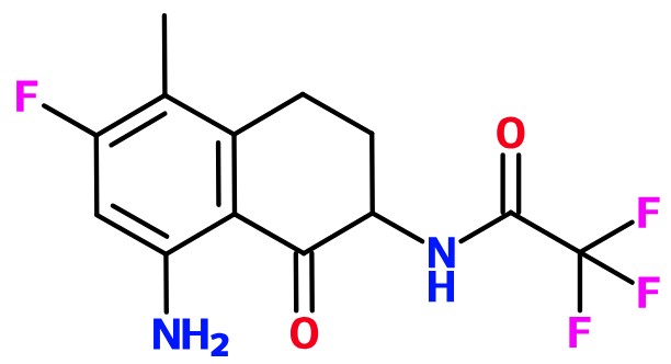 MC085352 N-(8-Amino-6-fluoro-5-methyl-1-oxo-1,2,3,4-tetrahydro-naphthalen-2-yl)-2,2,2-trifluoro-acetamide (image for) MC085352 N-(8-Amino-6-fluoro-5-methyl-1-oxo-1,2,3,4-tetrahydro-naphthalen-2-yl)-2,2,2-trifluoro-acetamide